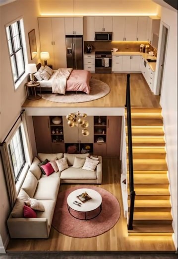 Warm Modern Loft with Family Friendly Design