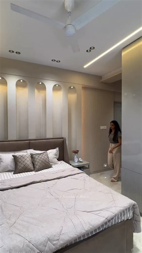 One of the most loved details in our projects — concealed handles. Modern, subtle, and sleek, they eliminate bulky hardware, prevent accidental bumps, and enhance the overall clean, seamless look. It’s the small detailing that creates a refined, clutter-free finish. Follow for more thoughtful design details. | Architect Sambhav Jain