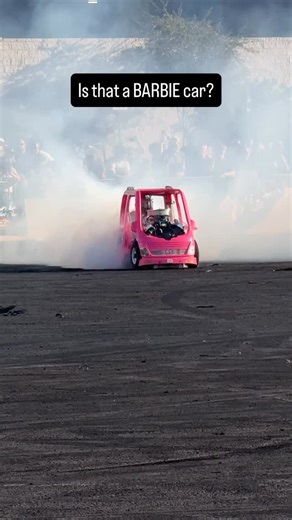 MAGMADE on Instagram: "👀 heck yea it is! Haha #cars #sema #exoticcars#carculture #automotive #slammed #supercars #hotrods #customcars #carguys #cargram #carinstagram #carshow #customcar #barbie #barbiecar #drift #burnout"