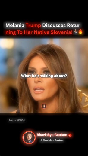 Melania Trump Discusses Returning To Her Native Slovenia! 🛩️🤑🔥#us #rich #money #usa #podcast #shorts
