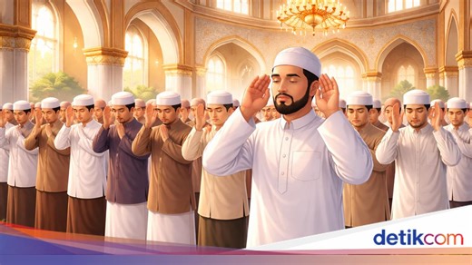 Bacaan Sela Takbir 7 dan 5 Kali Rakaat Pertama-Kedua Sholat Idul Fitri