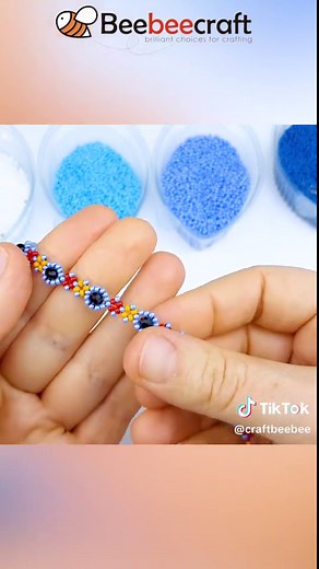 🧿🧿DIY Beaded Bracelet. #diy #fyp #handmade #creativity #jewelrymaking #bracelet #beadedbracelets #beading #beadwork #beebeecraft #tutorial #nativetok