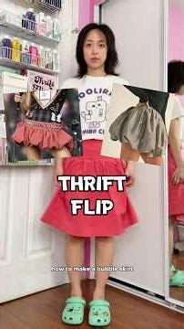 Thrift flipping a bubble skirt ✂️ #sewing #diyfashion #sustainablefashion