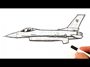 How to draw a F-16 fighter jet