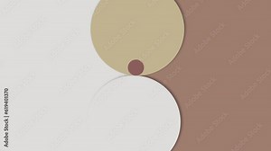 retro circle shape animation. Old color palette in new trendy style. Seamless background template 60s 70s in 4k