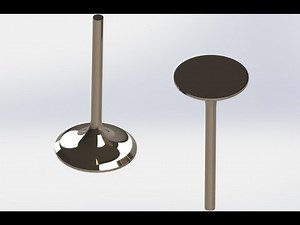 intake valve & exhaust valve tutorial 4/12 | Solidworks engine design | Basic tutorial for beginners