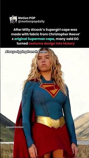 supergirl’s cape was made from christopher reeve’s original superman fabric #supergirl