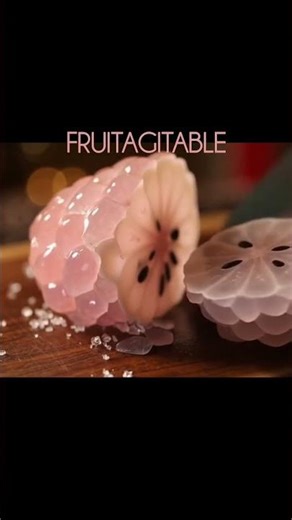 The Crystal Custard Apple | ASMR Glass Fruit Slicing