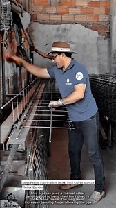 Steel Fence Fabrication Work Tool Using Manual Rebar Bender #worktool