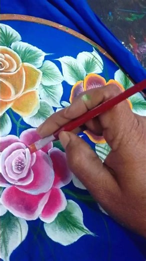 beautiful flowers 🌷#flowerpainting besic tutorial #designe step by step 🤗