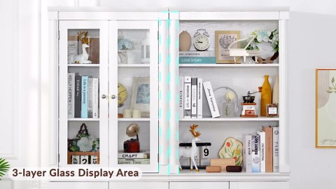 FACBOTALL 71.3" Tall Bookcase with Doors, 5 Shelf Bookcase Storage Cabinet & File Cabinet, Farmhouse Wood Bookshelf with Adjustable Shelves for Home Office, Living Room, Brown