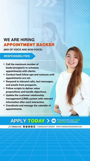 Join Cyberbacker as an Appointment Backer