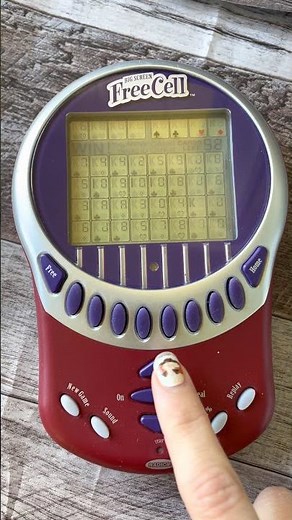 *Radica Big Screen Freecell Solitaire Electronic Handheld Game Green Backlight