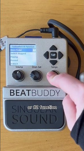 Changing songs in playlists hands-free on the BeatBuddy using the Footswitch+