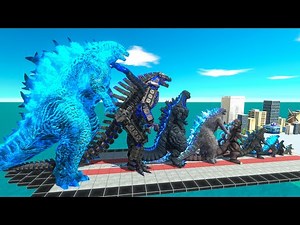 EVOLUTION of NEW GODZILLA Ice Frostbite Size Comparison VS Team KING GHIDORAH + MOTHRA + KONG SHIMO