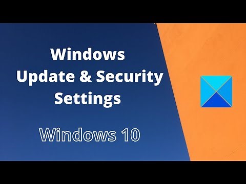 Windows Update and Security settings in Windows 10