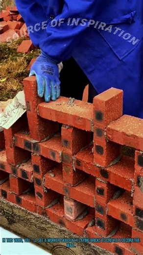 Amazing Bricklaying Technique for Decorative Walls