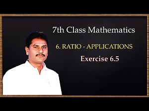 7th Class Maths Chapter 6 Exercise 6 5 Ratio Applications TS Syllabus