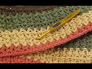 Double Crochet V-Stitch Blanket Border - Part 1