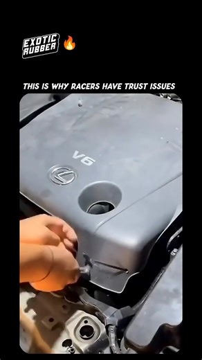 This is why I have trust issues 😭🔧 Huge shoutout to @ExoticRubber for this one — Lexus V6 cover held on with zip ties, looking completely stock… until the cover comes off and there’s a giant turbo hiding underneath. 💀 From grocery getter to sleeper real quick. Never judge an engine by its plastic cover. 😂 Builds like this are exactly why keeping track of mods, maintenance, and service history matters. Log it all in the MotorMate app — the automotive tracker that knows your car isn’t always w