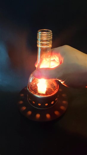 Cut a Glass Bottle & Make a Camping Lamp 🔥 | Genius DIY Survival Idea