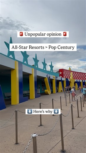I prefer All-Stars to Pop Century at Disney World every time and here’s why: ❇️ The rooms at Pop are almost exact replicas of those at the All-Star resorts BUT you’ll pay 50% more for them sometimes! I’m all about bang for your buck and there’s just better value at the All-Stars. ❇️ Taking the Skyliner from Pop & Art of Animation during “rush hour” is a nightmare - you may have to wait up to 30 minutes just to get on it, throwing off your morning plans and delaying getting back to your room at n