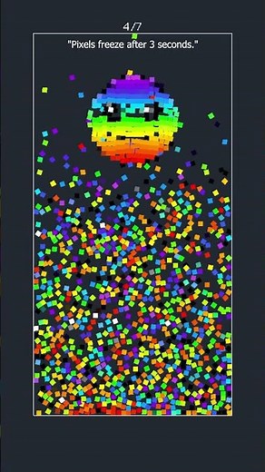 Pixels freeze #satisfying #bouncingball #simulation #creativecoding