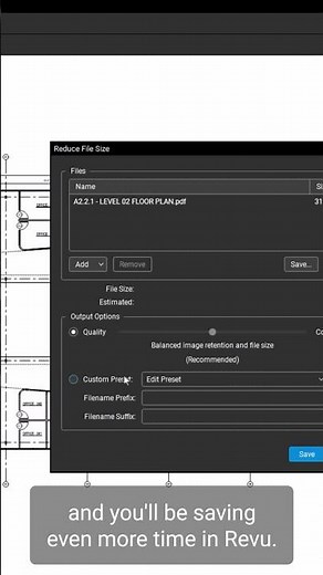 #Bluebeamin30: Reduce File Size #Bluebeam #BluebeamRevu #BluebeamIt