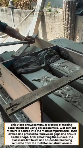 Manual Concrete Block Making Process Fast Simple Mold Technique #construction #DIY #concrete