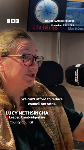 The leader of Cambridgeshire County Council says that reducing council tax rates is just not possible. Liberal Democrat Lucy Nethsingha was in the BBC Radio Cambridgeshire hot seat. | BBC Cambridgeshire