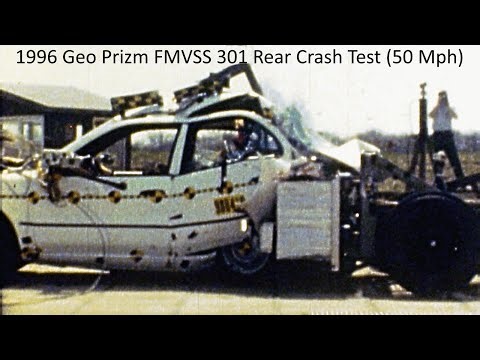 1993-1997 Geo Prizm / Toyota Corolla FMVSS 301 Rear Crash Test (50 Mph)
