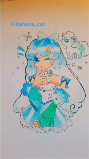 alolan Vulpix🌊☁️🌬 #art #drawing #cute #artist #cat #sweet #イラスト