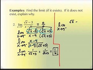 1.4 Continuity and One-Sided Limits (part 1)