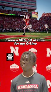 A picture perfect moment. #huskers #nebraska #huskerfootball #nebraskafootball #gobigred #gbr #big10football #big10 | Hail Varsity