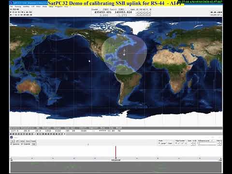 SatPC32 Demo of calibrating SSB Up-link for RS 44 - AI4Y