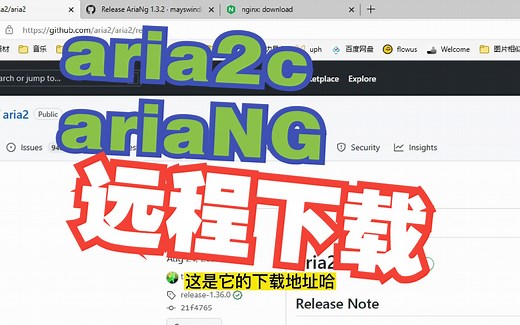 aria2c下载器配置aria2NG远程下载，局域网手机控制电脑远程下载