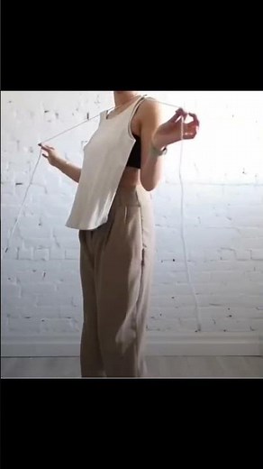 Diy backless top || How to wear tank top in unique way #fashionhacks #hacks #youtubeshorts