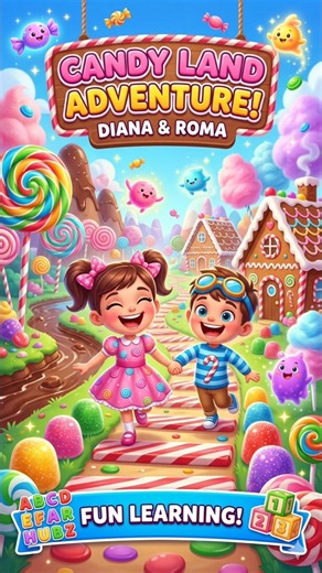 🍭 Diana & Roma's Candy Land Adventure | Fun Learning Video for Kids