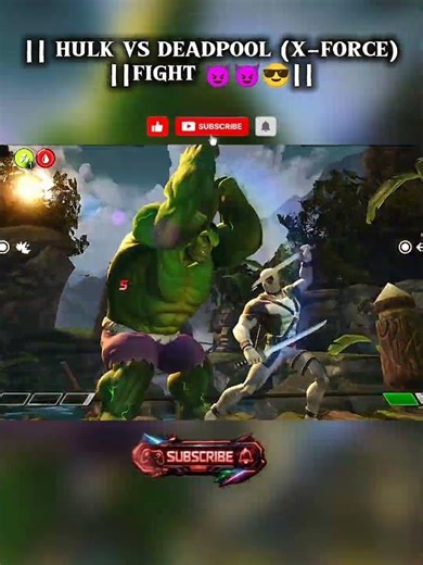hulk vs deadpool (x-force)fight😈 #Shorts #Gaming #TrendingGames #BGMI #hulk #Gameplay #spiderman