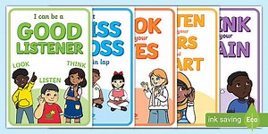 Good Listening Display Posters