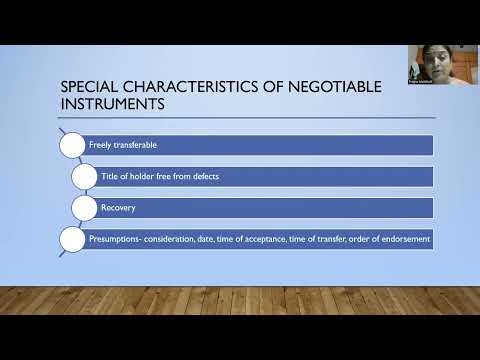 Negotiable instrument
