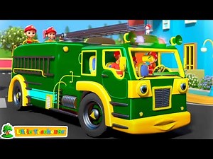 Wheels On The Firetruck + More Vehicles Song and Nursery Rhymes for Kids
