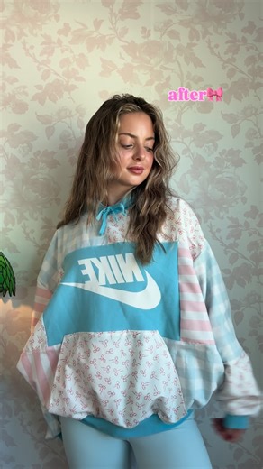 1of1 designs by Kathryn Mueller🎀 | A little bit of bow action🎀 Turned this boring hoodie into a one of a kind design!! Would you wear this Sabrina inspired hoodie?!🩷 Follow... | Instagram