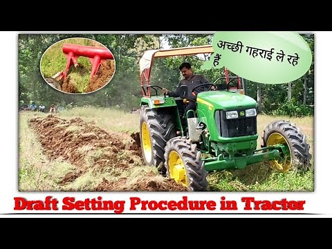Tractor Draft Setting I Tractor Draft Position control adjustment I tillage depth control explained