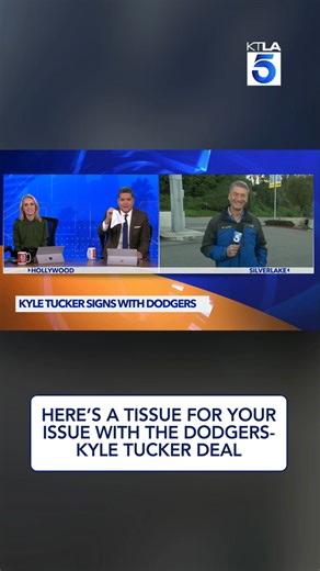 King Tuck is headed to the Los Angeles Dodgers and some people may be mad about it. But, Frank Buckley and Eric Spillman have this message: here's a tissue for your issue: https://tinyurl.com/54zmxpcp | KTLA 5 Morning News