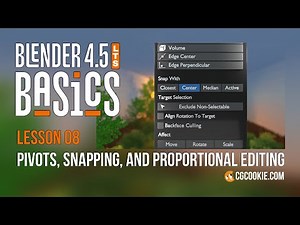Pivots, Snapping, and Proportional Editing in Blender - BLENDER 4.5 BASICS (part 8)