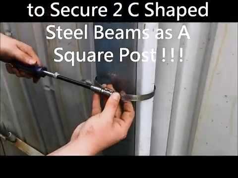 Using Hose Clamps to Secure on a Square Post