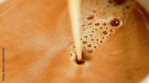 Process of making coffee in espresso machine