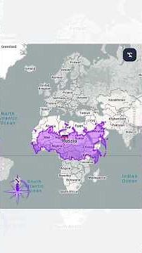 How truly massive is Russia on the world map?