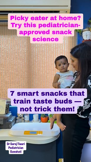 Picky eater at home? You’re not alone — their taste buds are still learning! 👶 Here are 7 pediatrician-approved snacks that train taste buds, not trick them 👇 1. Veggie Suji Pancakes – fiber probiotics for a healthy gut 2. Paneer Fingers – soft protein builds strength & chewing 3. Oats–Dates Balls – natural energy, iron & healthy fats 4. Stuffed Paratha Rolls – balanced carbs veggies protein 5. Ragi Banana Muffins – iron, calcium & better sleep 6. Curd Sandwich Bites – creamy crunch for sensor